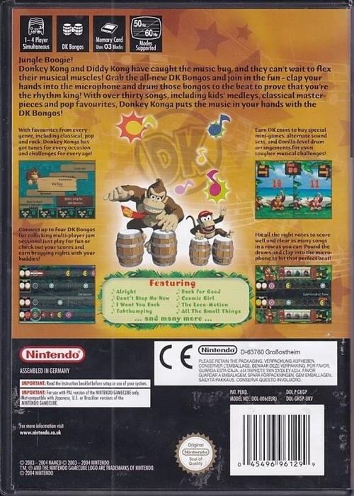 Donkey Konga - GameCube spil (B Grade) (Genbrug)